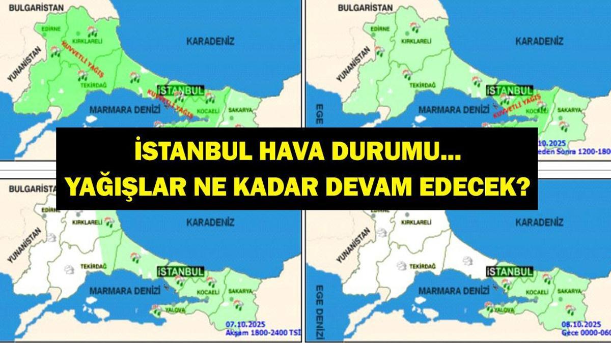 İstanbulda Sağanak Yağış Başladı! Yağışlar Kaç Gün Sürecek? Detaylar…