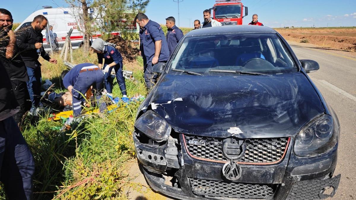 Mardinde otomobille çarpışan motosikletli ağır yaralandı Detaylar…